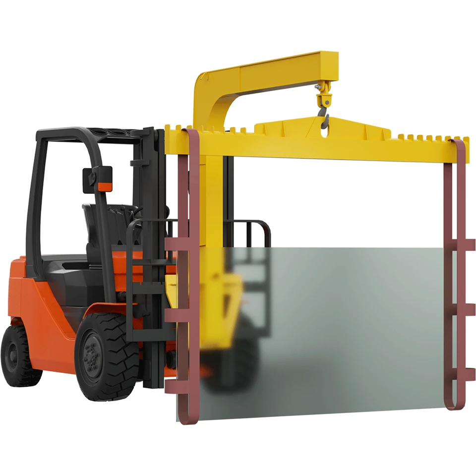 Forklift crane boom forklift truk crane lengan lengan angkat slab bundel pawang peralatan pemuatan kaca